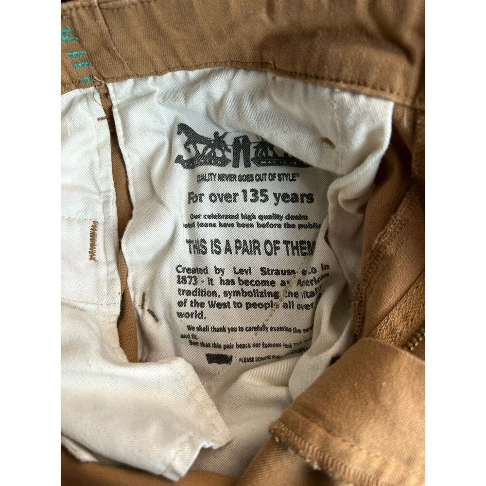Levis Commuter Cargo Pants Mens 32x30 Khaki Pockets Double Knee Cycling